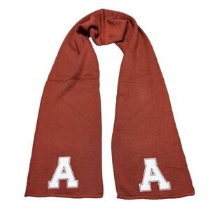 Unbranded Unisex Maroon Collegiate Varsity Font Monogram Knit Scarf